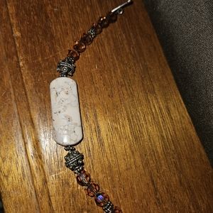 Handmade Natural stone with bead bracelet